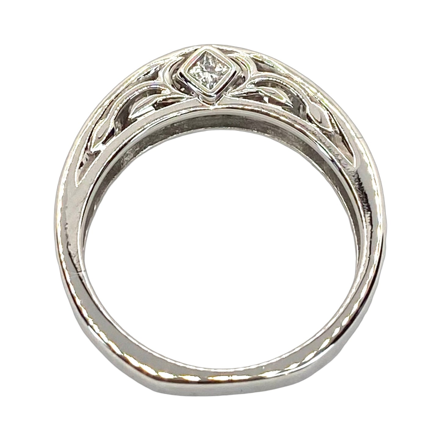 18K White Gold Na Hoku Princess Cut Diamond Ring