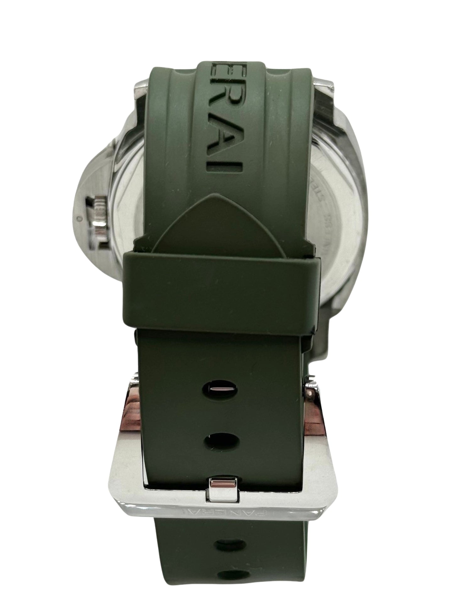 Panerai Luminor Base Logo Black Dial Green Rubber Strap PAM00000