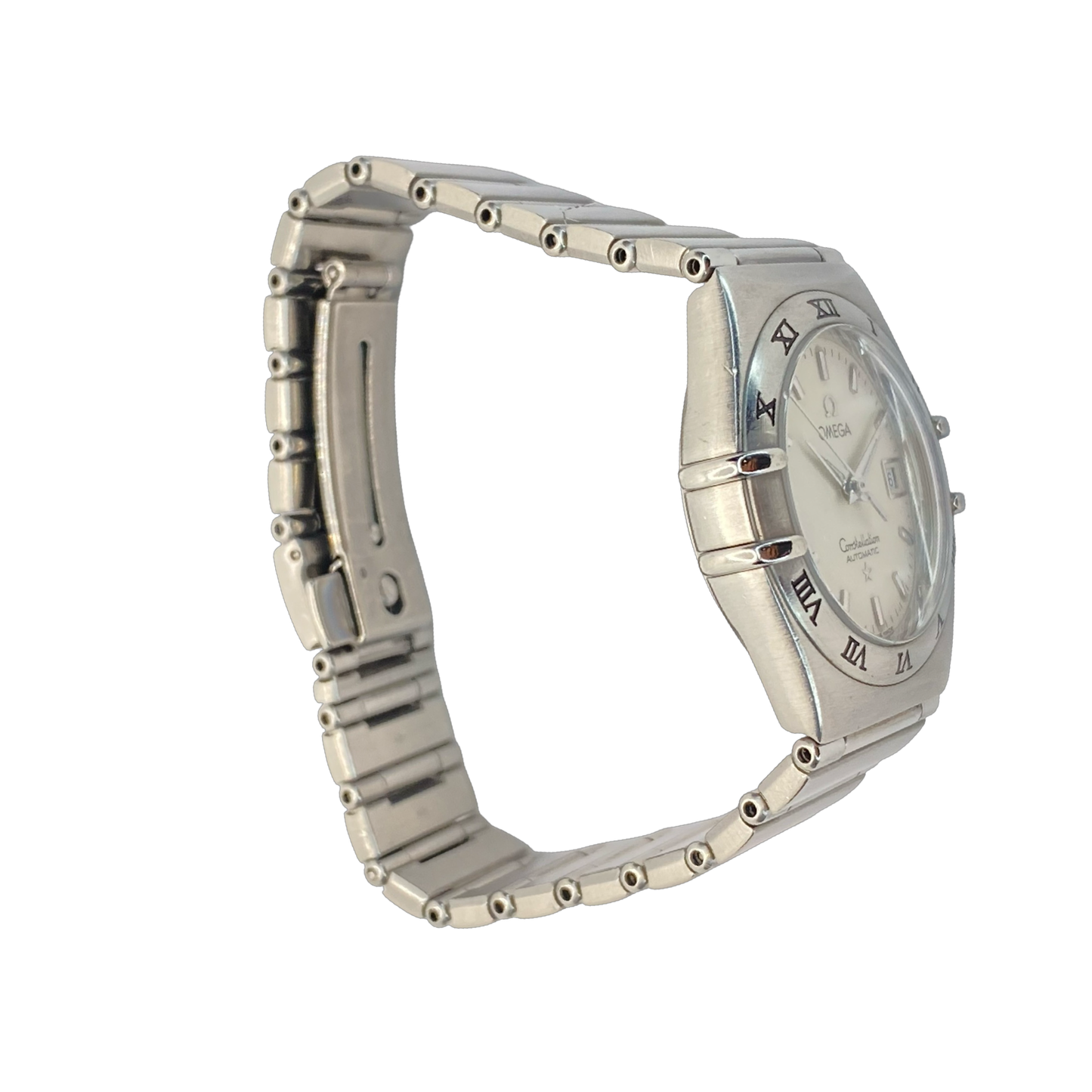 Omega Constellation Automatic Date 27.5mm Silver Guilloché Dial Steel on Steel 1592.30.00