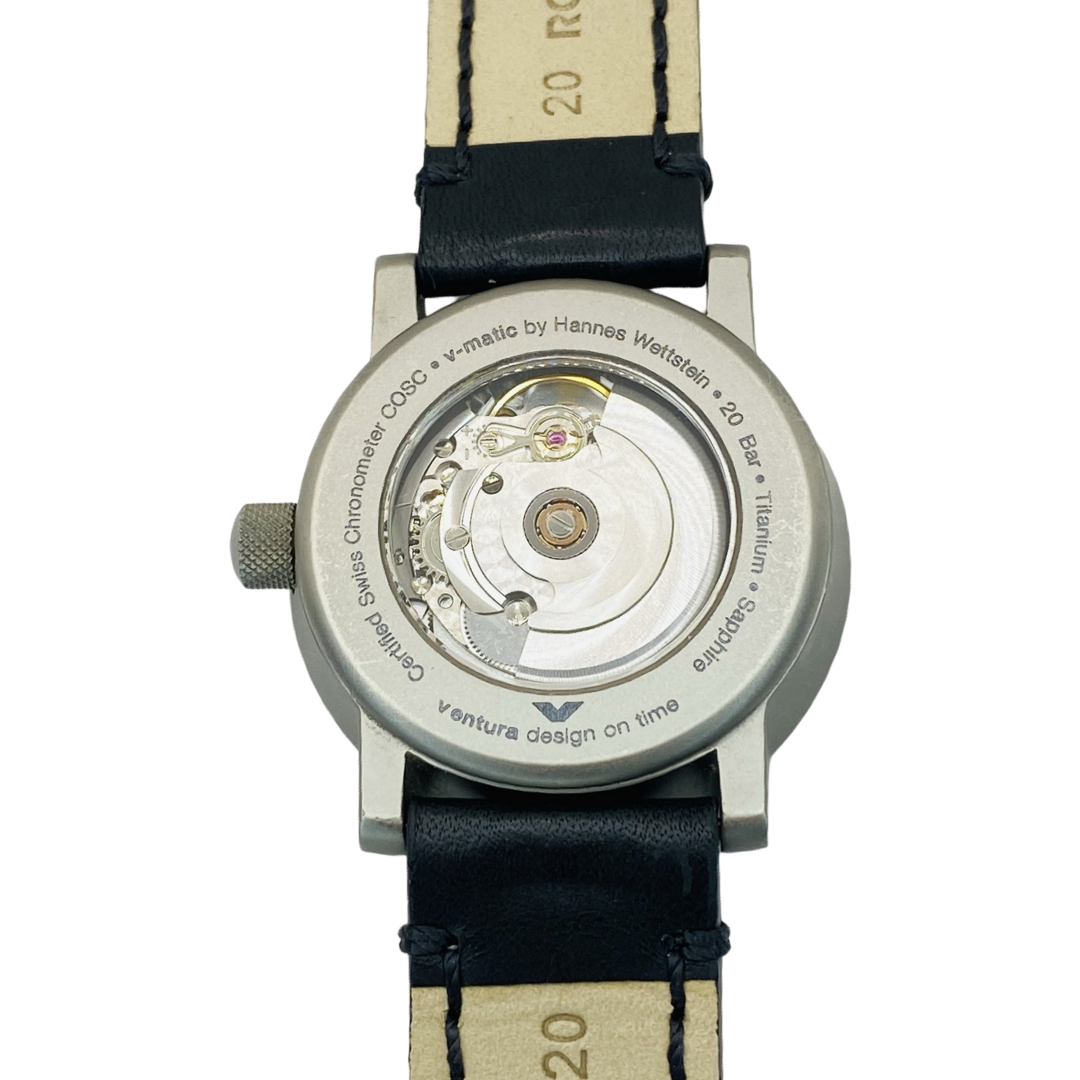 Ventura V-Matic Chronometer By Hannes Wettstein Titanium Black Dial VM2L