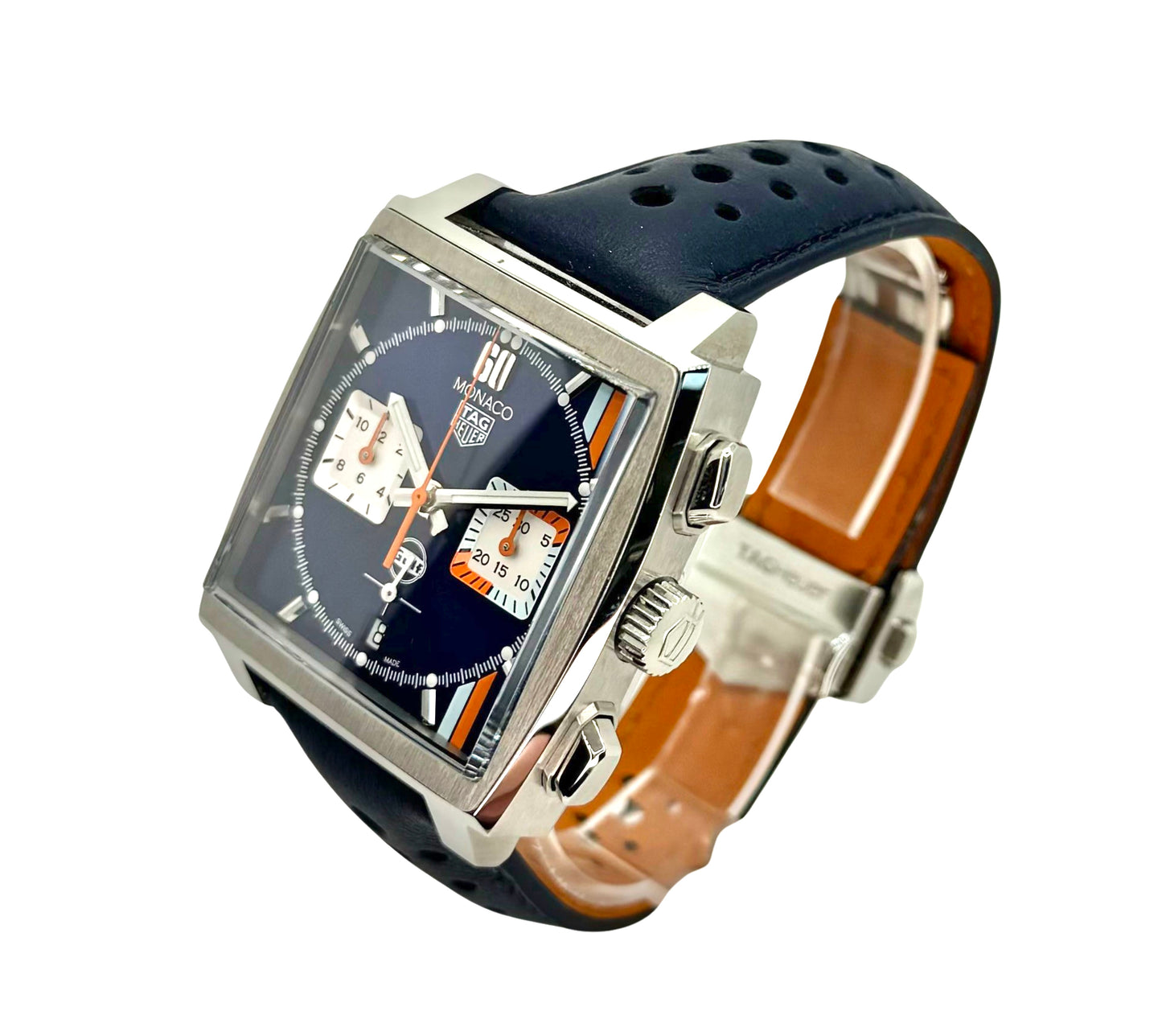 TAG Heuer Monaco Gulf Automatic Chronograph Blue Dial CBL2115.FC6494
