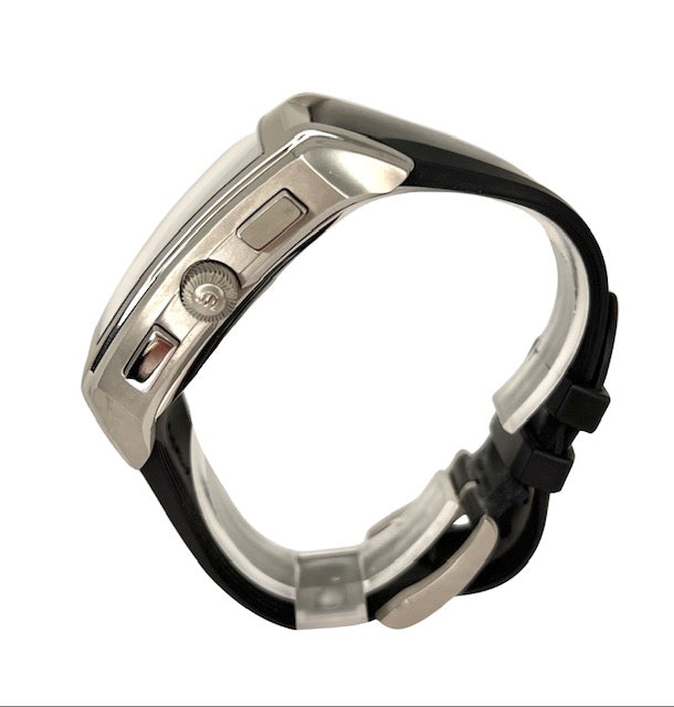 Maurice Lacroix Pontos Rectangulaire Titanium Rubber Strap PT6197-TT003-331