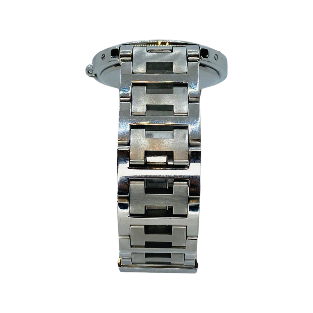 Hermes Clipper Quartz Watch 36mm Gray Dial Stainless Steel Bracelet CL6.710
