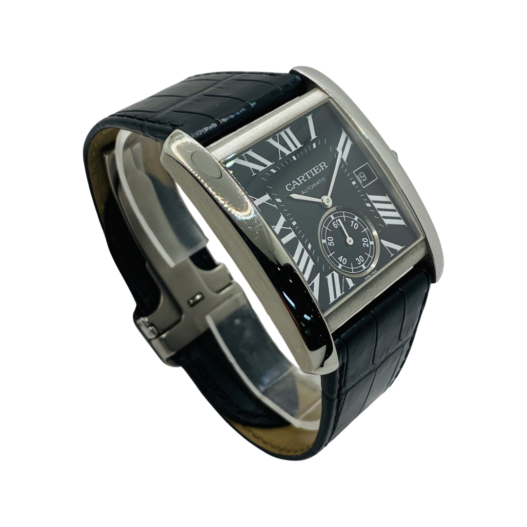 Cartier Tank MC Black Guillochè Dial W5330004/ 3589