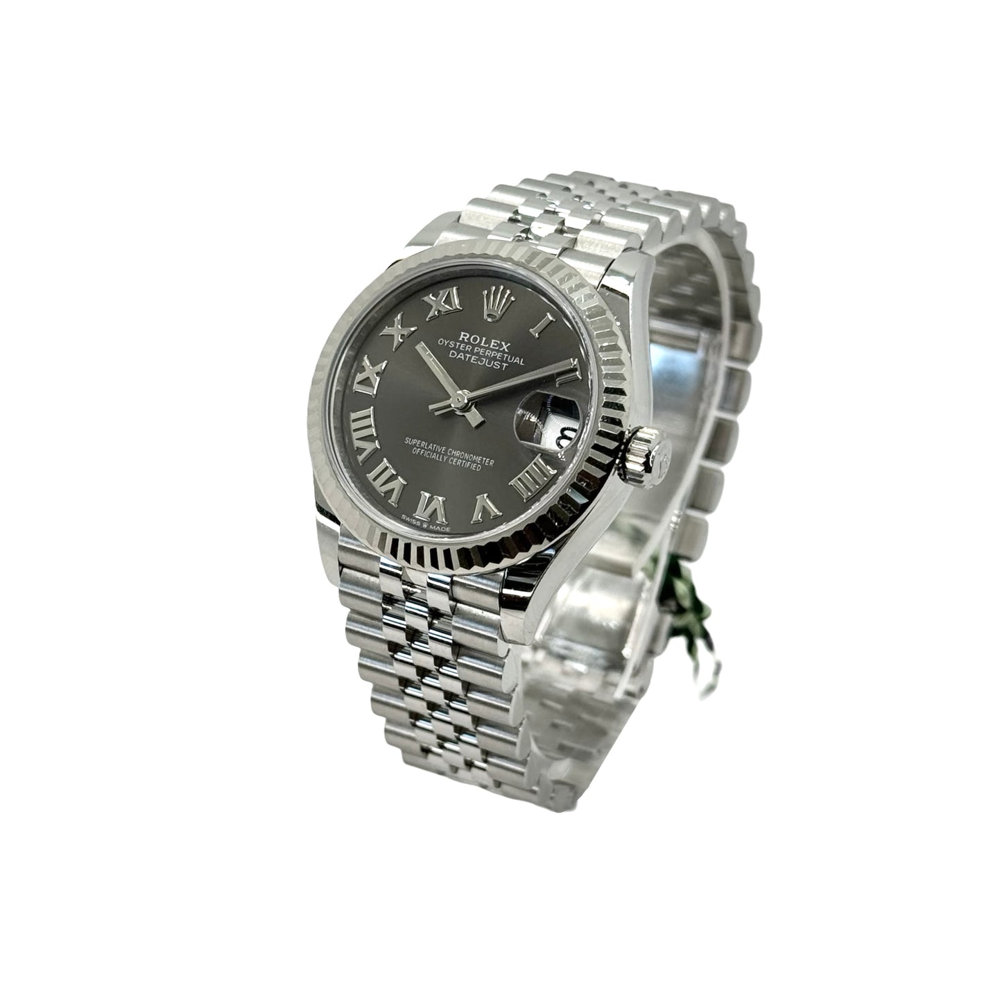 Rolex Datejust 31 Dark Grey Dial Fluted Bezel Oystersteel Jubilee Bracelet 278274