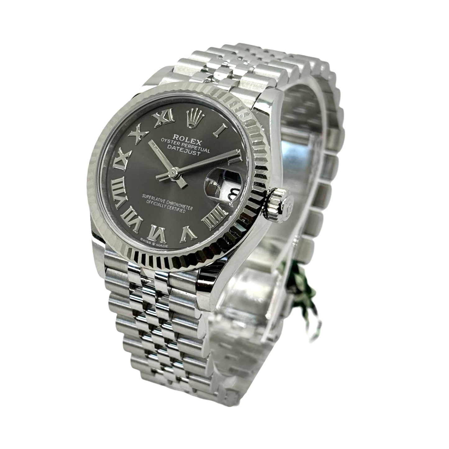 Rolex Datejust 31 Dark Grey Dial Fluted Bezel Oystersteel Jubilee Bracelet 278274