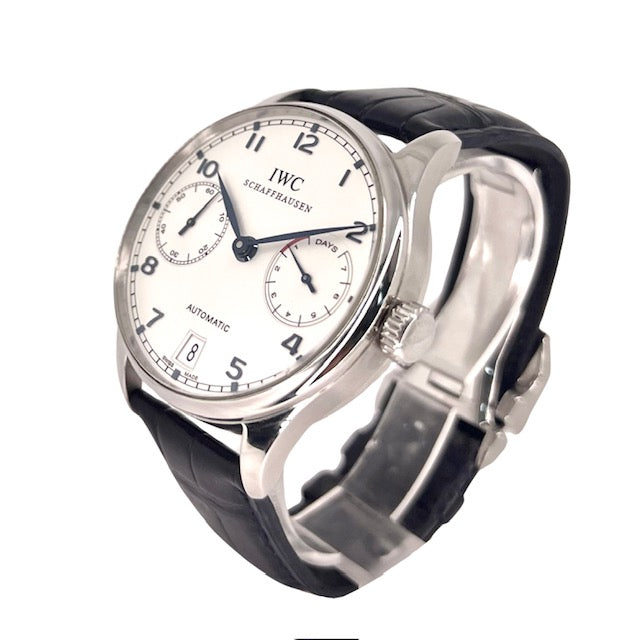 IWC Portugieser 7-Day Power Reserve Automatic Date White Dial IW500107