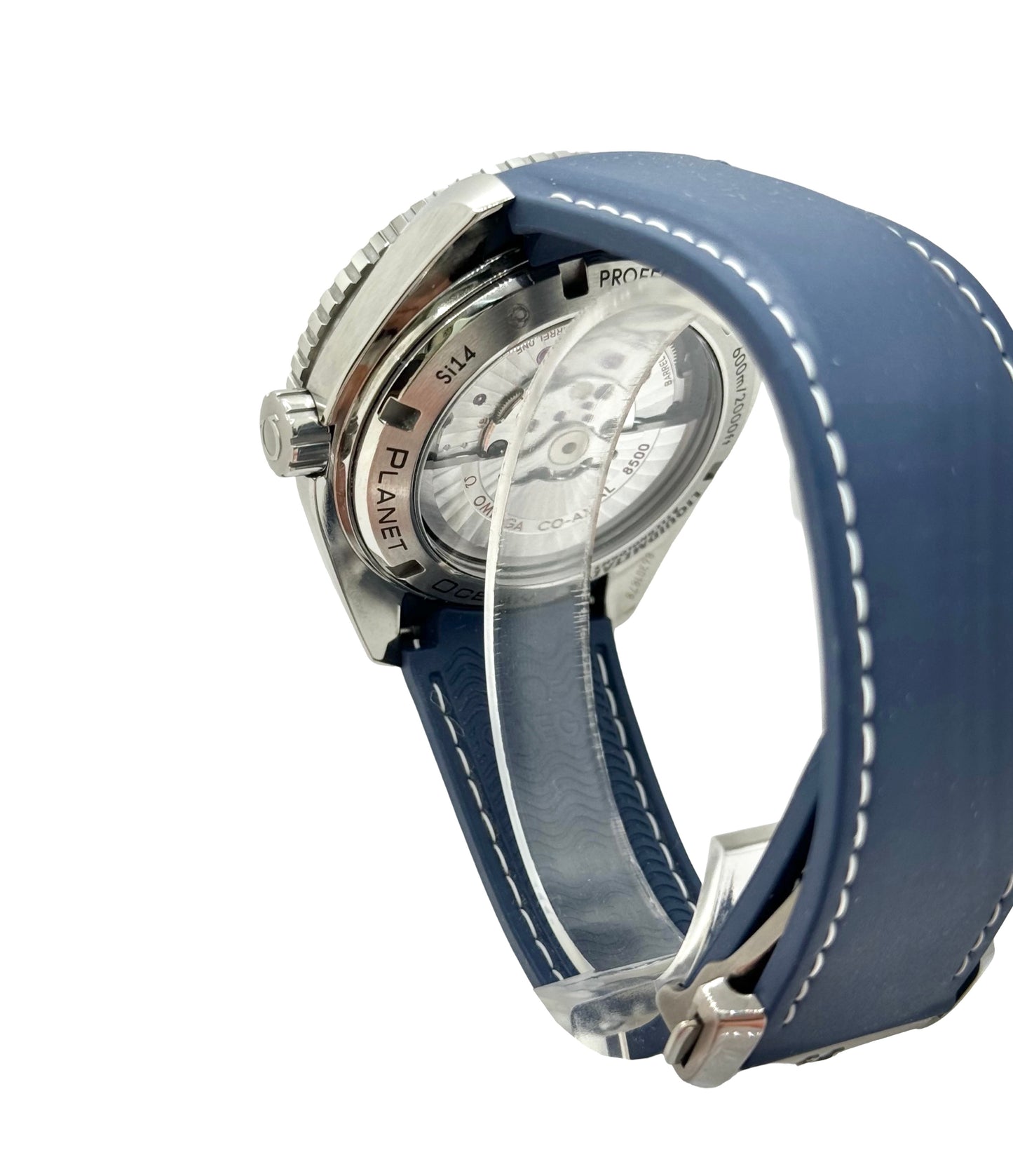 Omega Seamaster Planet Ocean 600M 45.5MM Titanium on Blue Rubber Strap 232.92.46.21.03.001