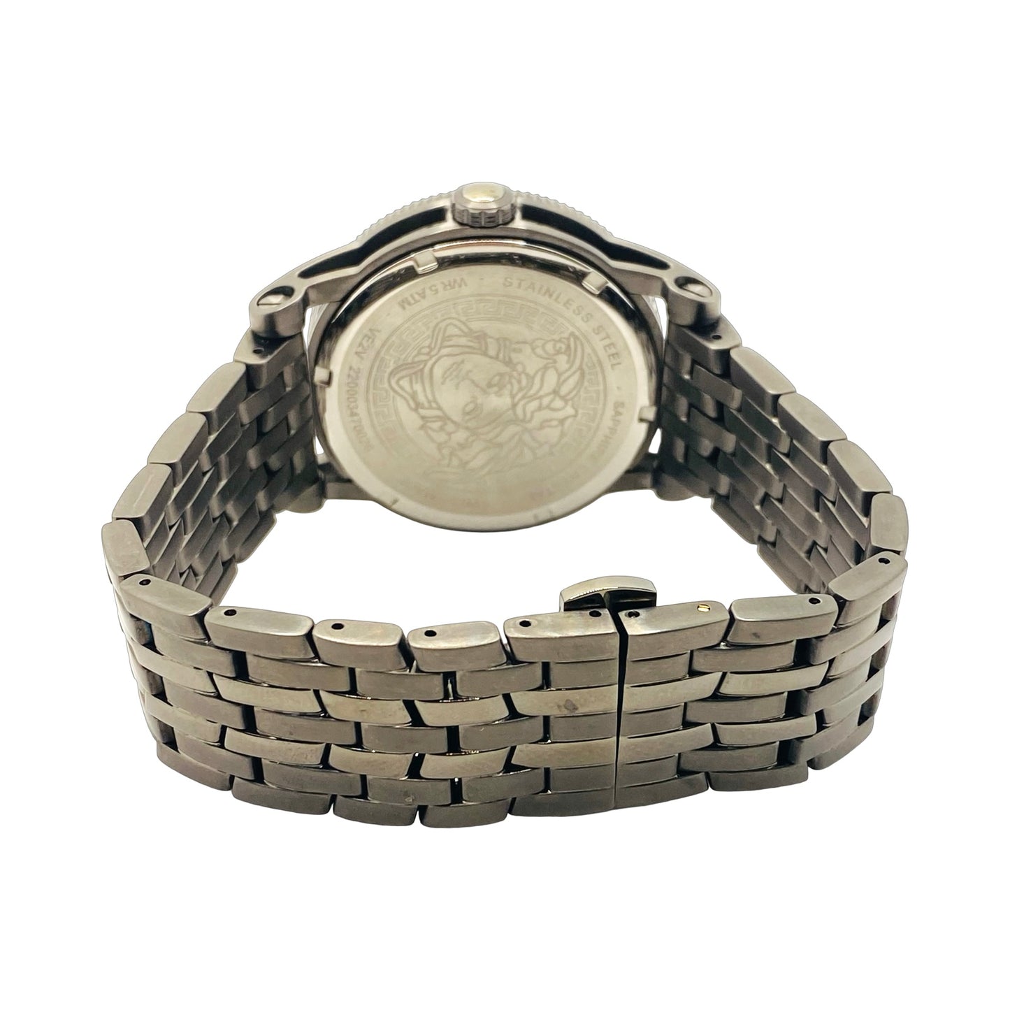 Versace V-Palazzo Quartz Black Ion Plated Stainless Steel with Diamond Bezel VE2V00922