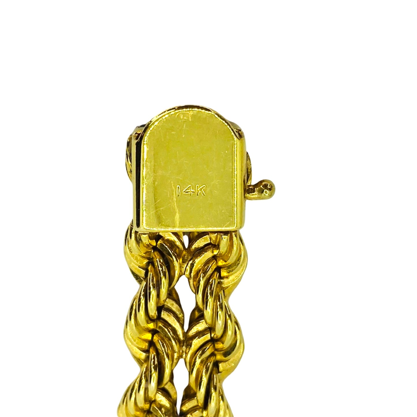 Estate Jewelry 14K Yellow Gold Double Rope Chain Bracelet