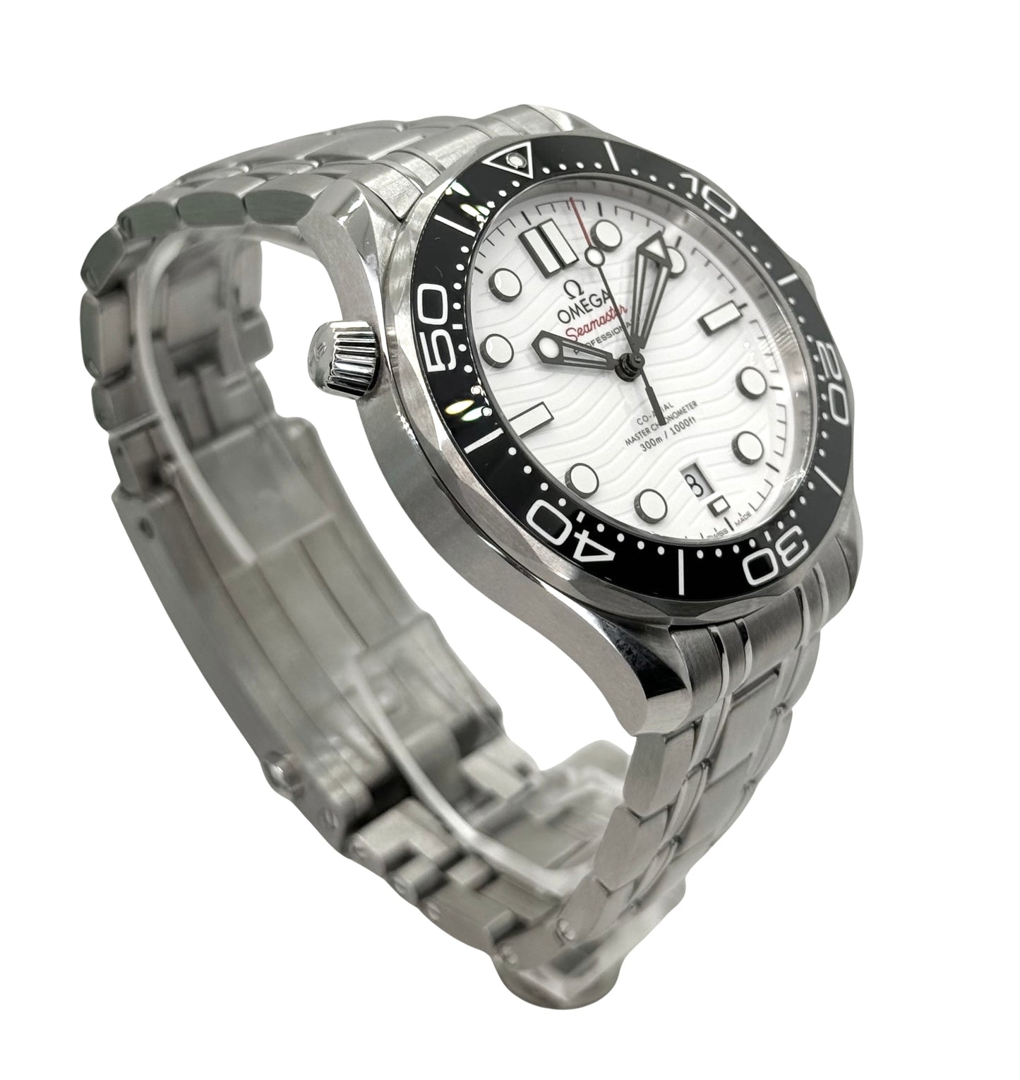 Omega Seamaster 300M Co-Axial White Dial Black Bezel