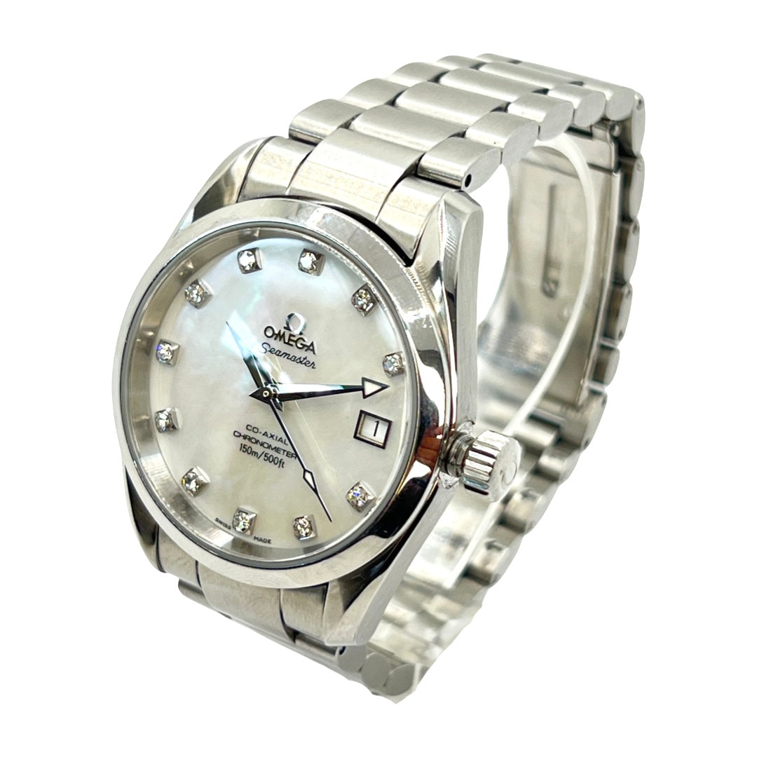 Omega Seamaster Co-Axial Aqua Terra Mother-of-Pearl Diamond Dial 2504.75.00