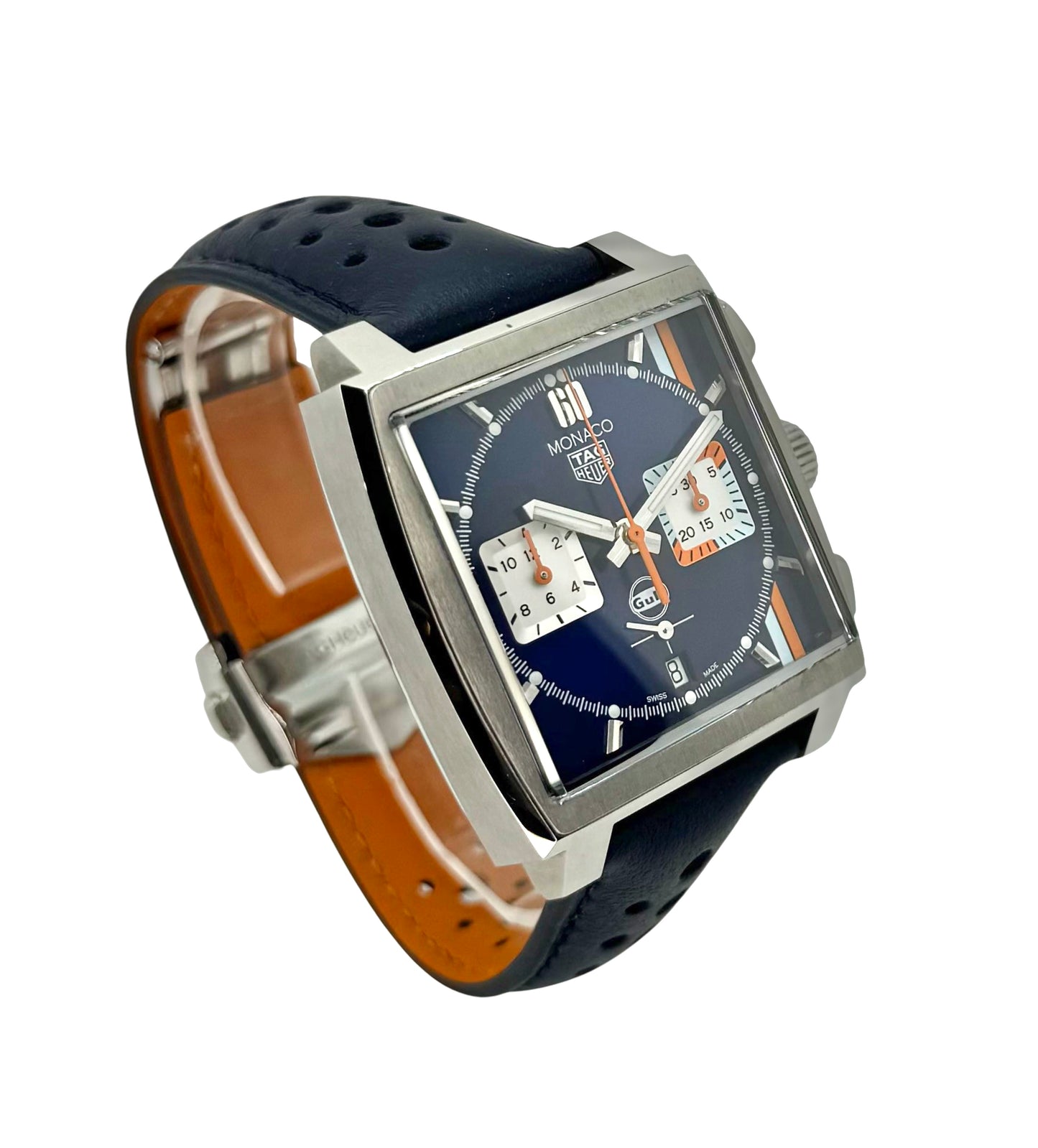 TAG Heuer Monaco Gulf Automatic Chronograph Blue Dial CBL2115.FC6494