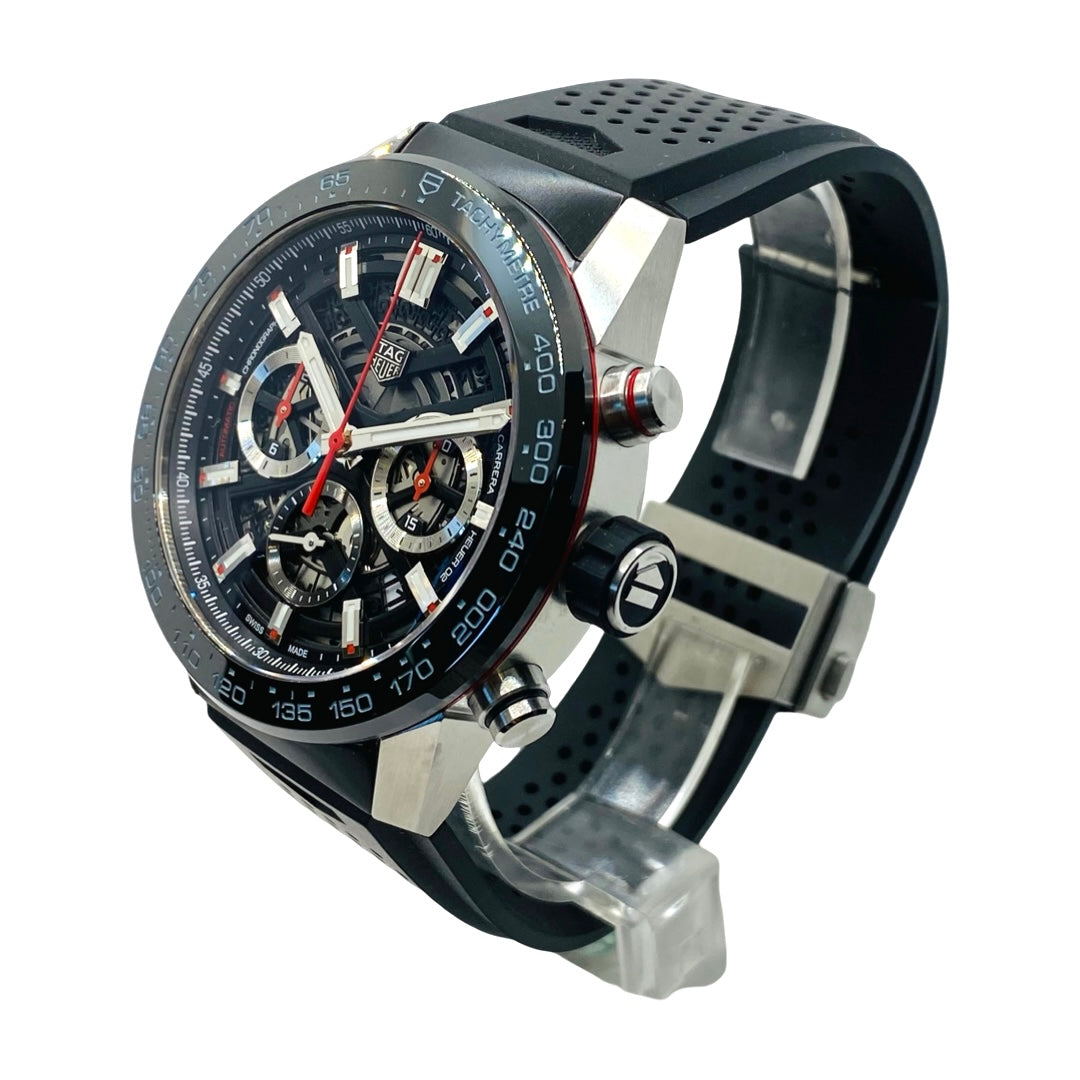 TAG Heuer Carrera Automatic 45mm Skeleton Dial Steel and Ceramic CBG2A10.FT6168