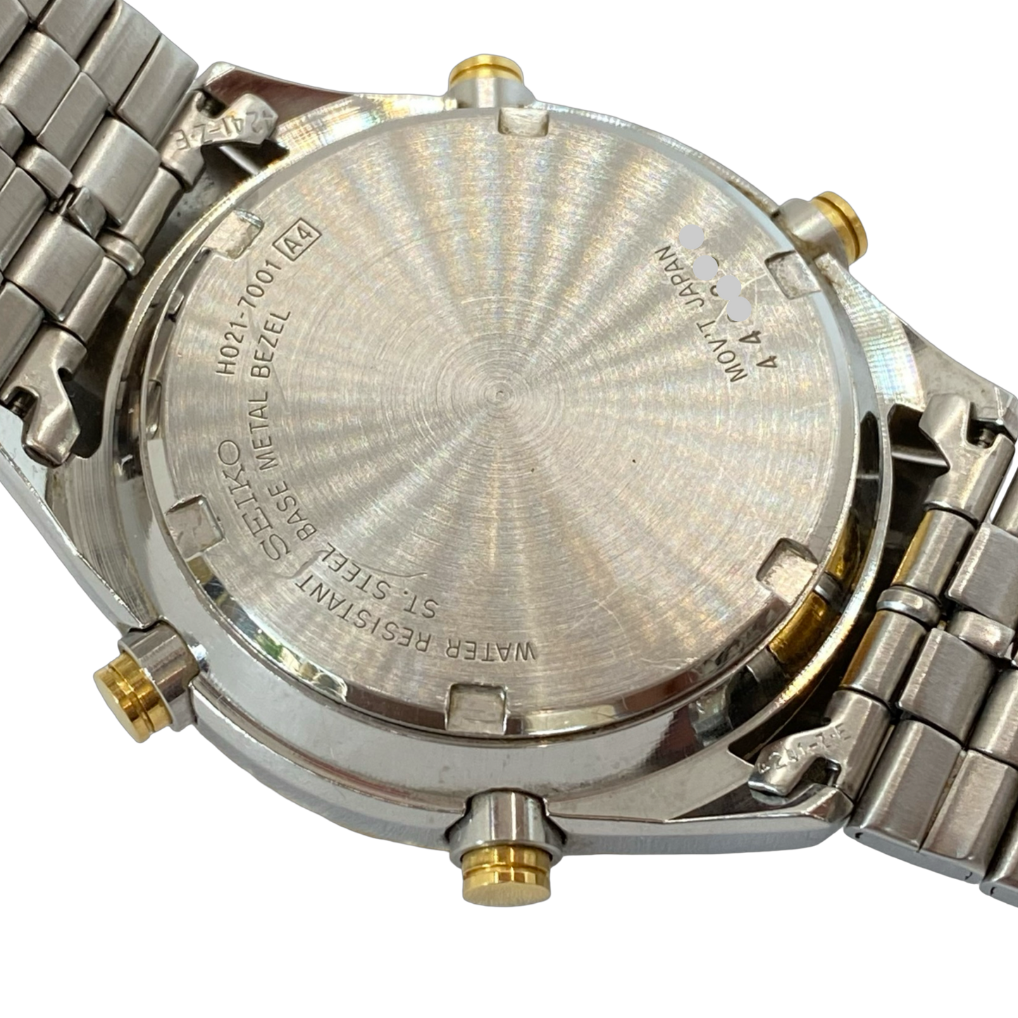 Seiko World Time Pilot Chronograph Ana/Digi Gold/ Steel H021-7001 Pre-Owned C.2004