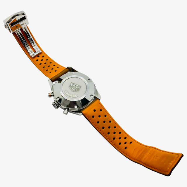 TAG Heuer Carrera Automatic 41mm Steel Blue Dial Brown Leather Strap CBM2112.FC6455