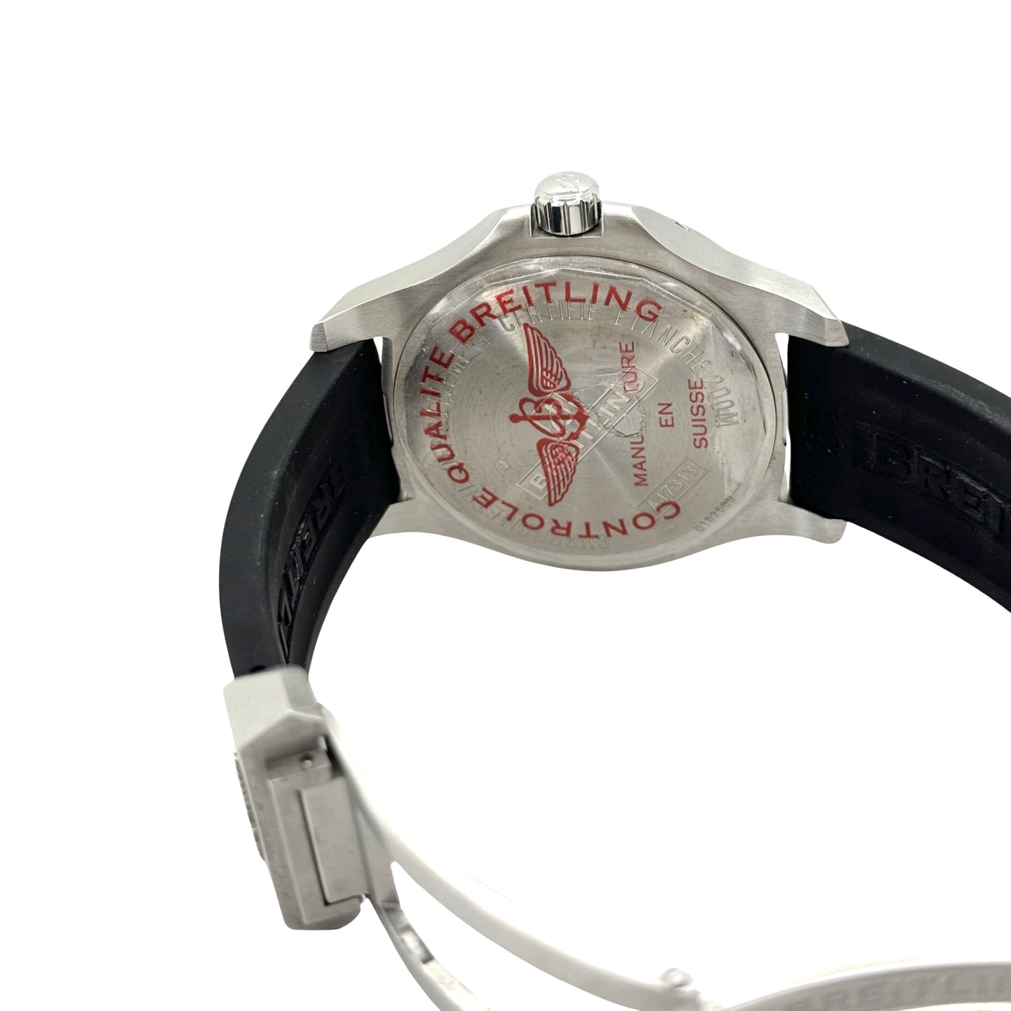 Breitling Chronomat Colt Automatic Silver Dial/ Black Rubber A17313