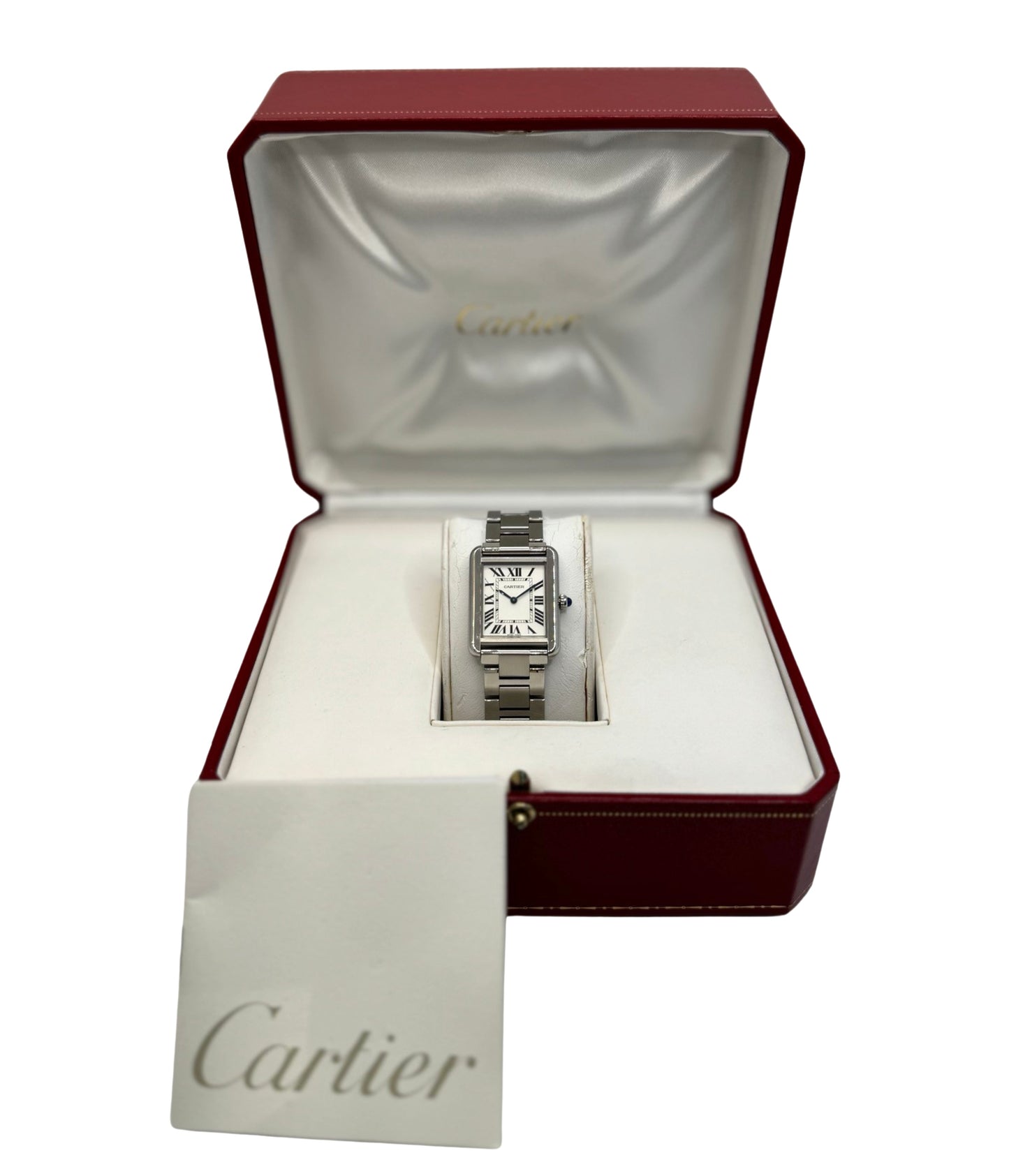 Cartier Tank Solo Stainless Steel White Dial WSTA0030/ 3170