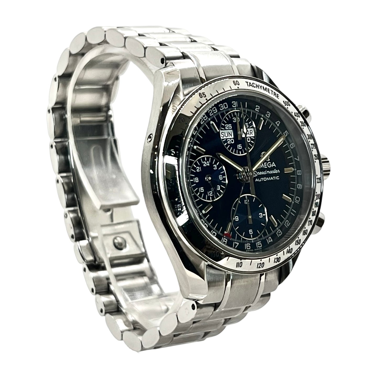 Omega Speedmaster Day-Date Automatic Chronograph 39mm Blue Dial 3523.80.00