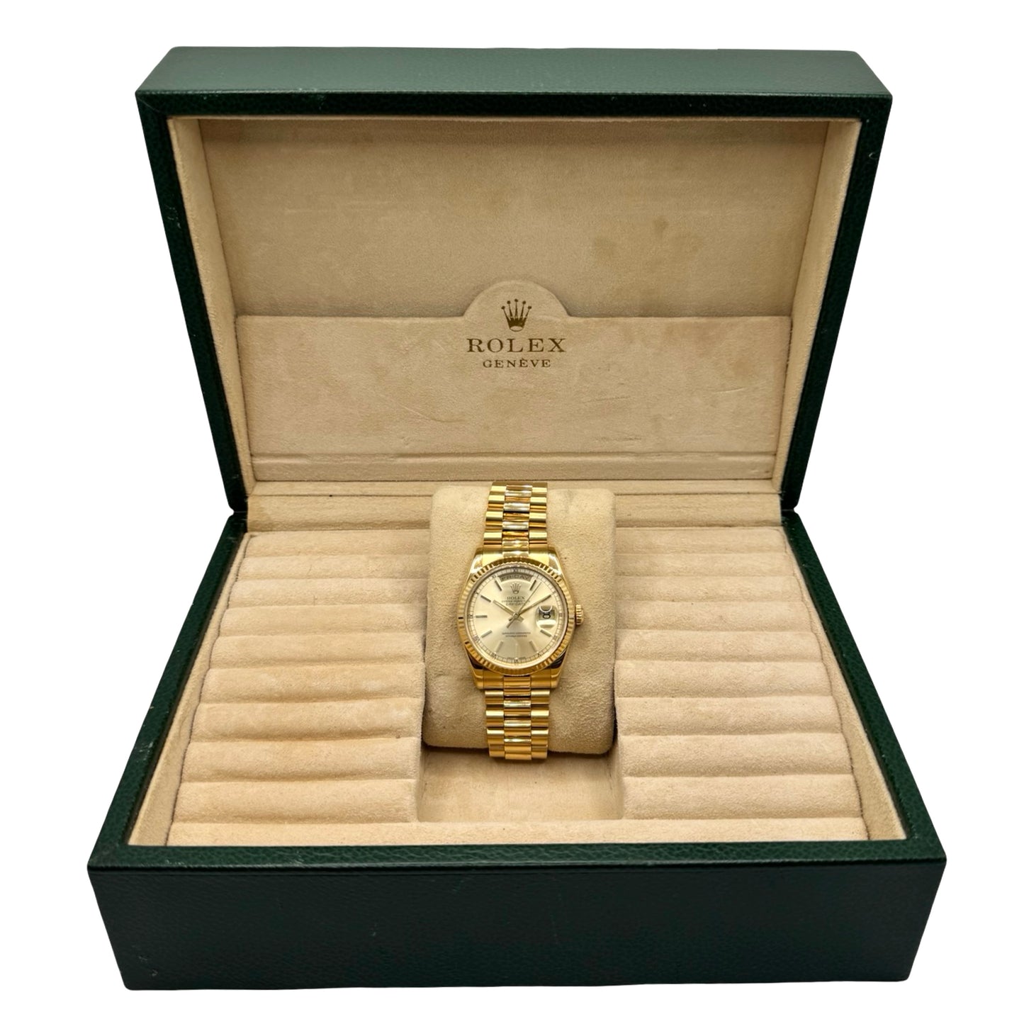 Rolex Oyster Perpetual Day Date President 36mm Champagne Dial 18K Solid Gold Case and Bracelet 118238
