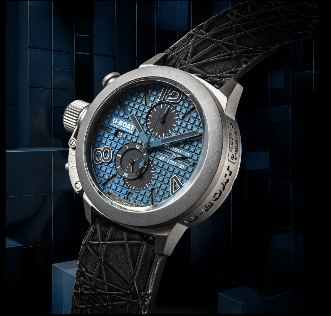 U-BOAT CLASSICO 45 TITANIUM TUNGSTEN BLUE REF. 3003