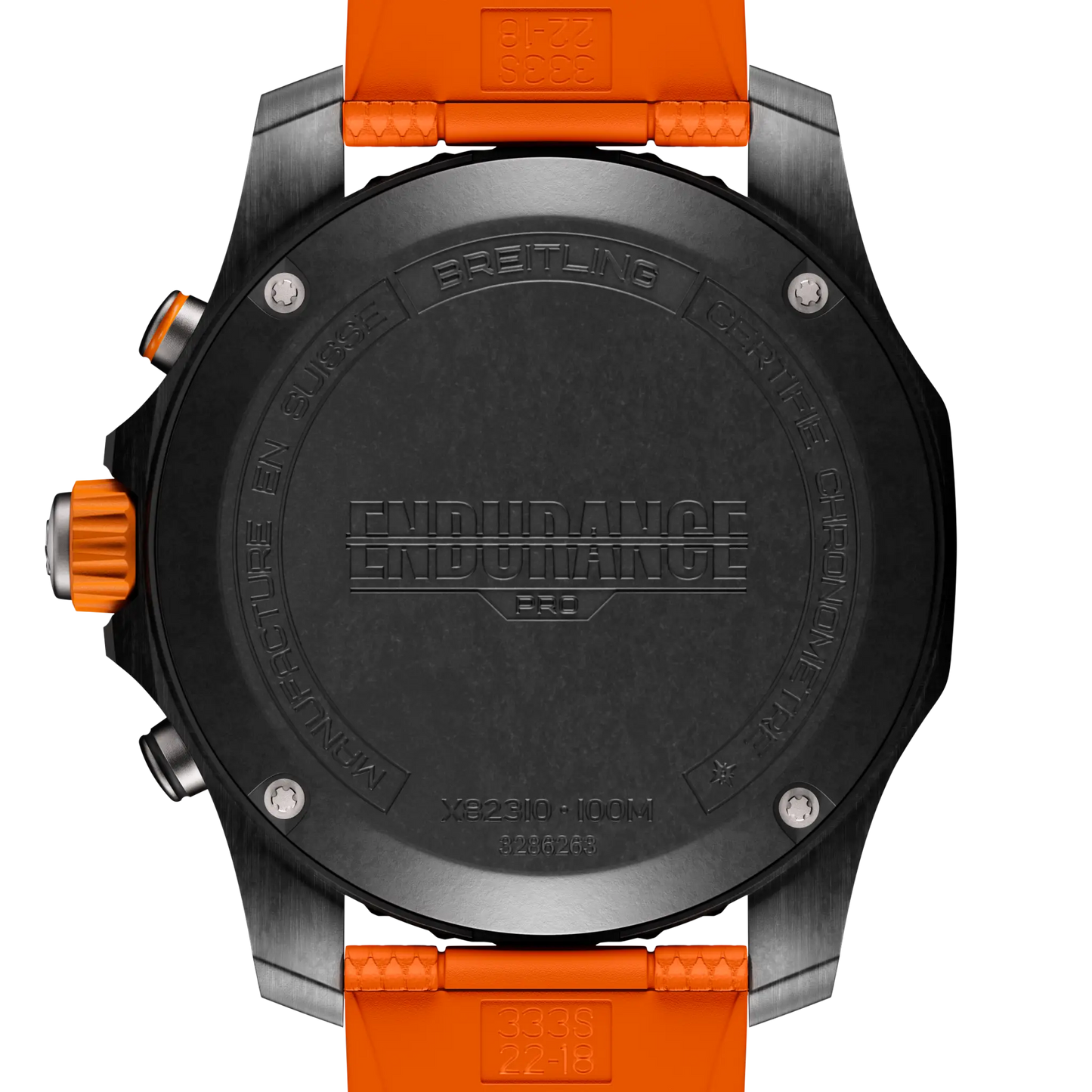 Breiting Endurance Pro 44 Black Dial Orange Rubber Strap X82310A51B1S2