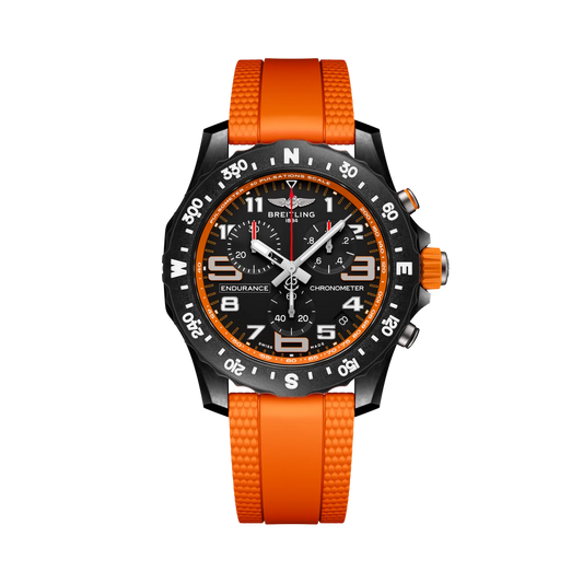 Breiting Endurance Pro 44 Black Dial Orange Rubber Strap X82310A51B1S2