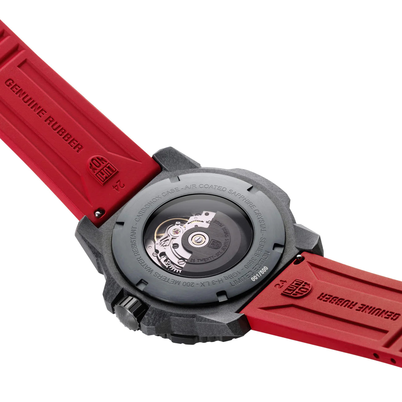 LUMINOX Master Carbon SEAL Automatic Black/Red XS.3876.RB