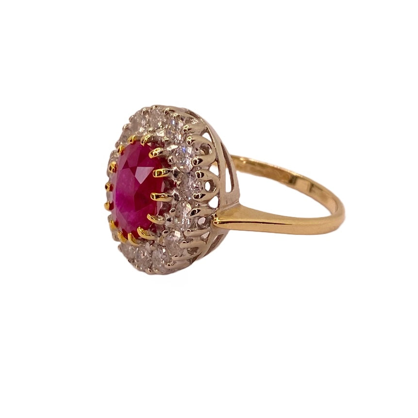 14K Yellow Gold Natural Ruby Ring