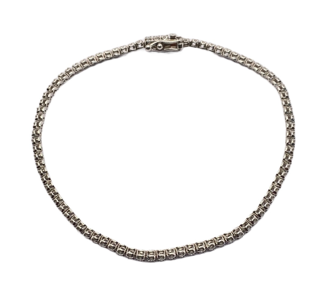 14K White Gold Diamond Tennis Bracelet