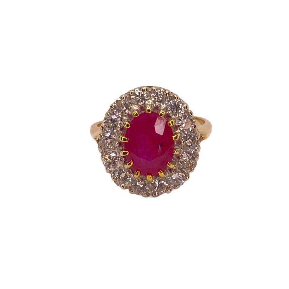 14K Yellow Gold Natural Ruby Ring