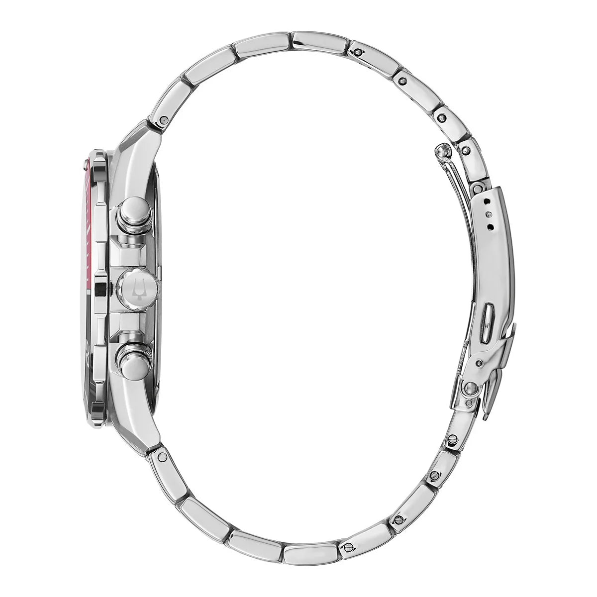 Bulova Mens Stainless Steel Blue Dial Chronograph 98A245