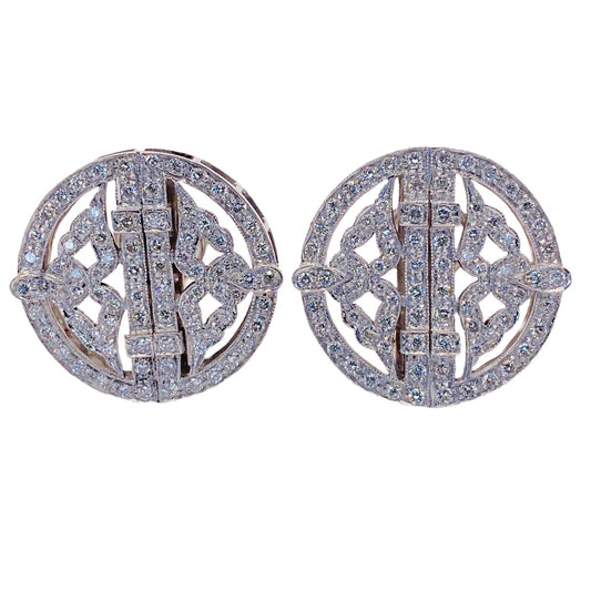 18K White Gold Diamond Earrings