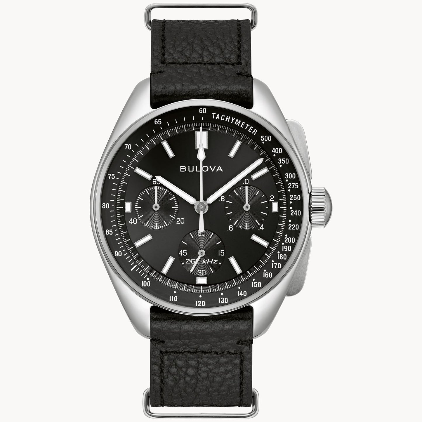 BULOVA Archive Series Lunar Pilot Black Dial Stainless Steel Bracelet 96K111