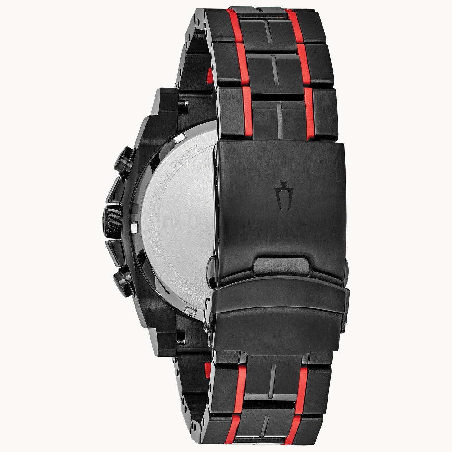 Bulova Icon Black/Red Stainless Steel Chronograph  98B313