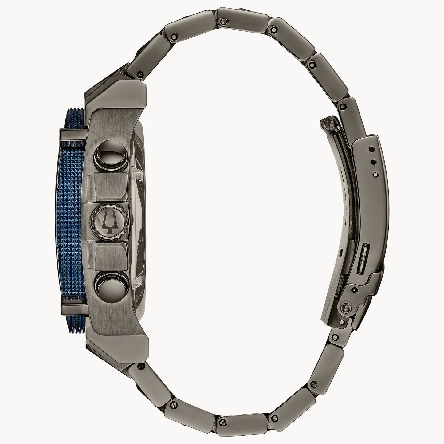 Bulova Icon Gray /Blue IP Stainless Steel Black Dial 98B343