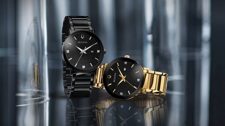 Bulova Futuro Black IP Stainless Steel Quartz 98D144