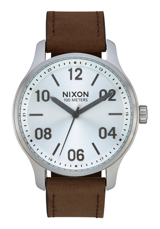 NIXON Patrol Leather Silver / Brown A1243-1113-00