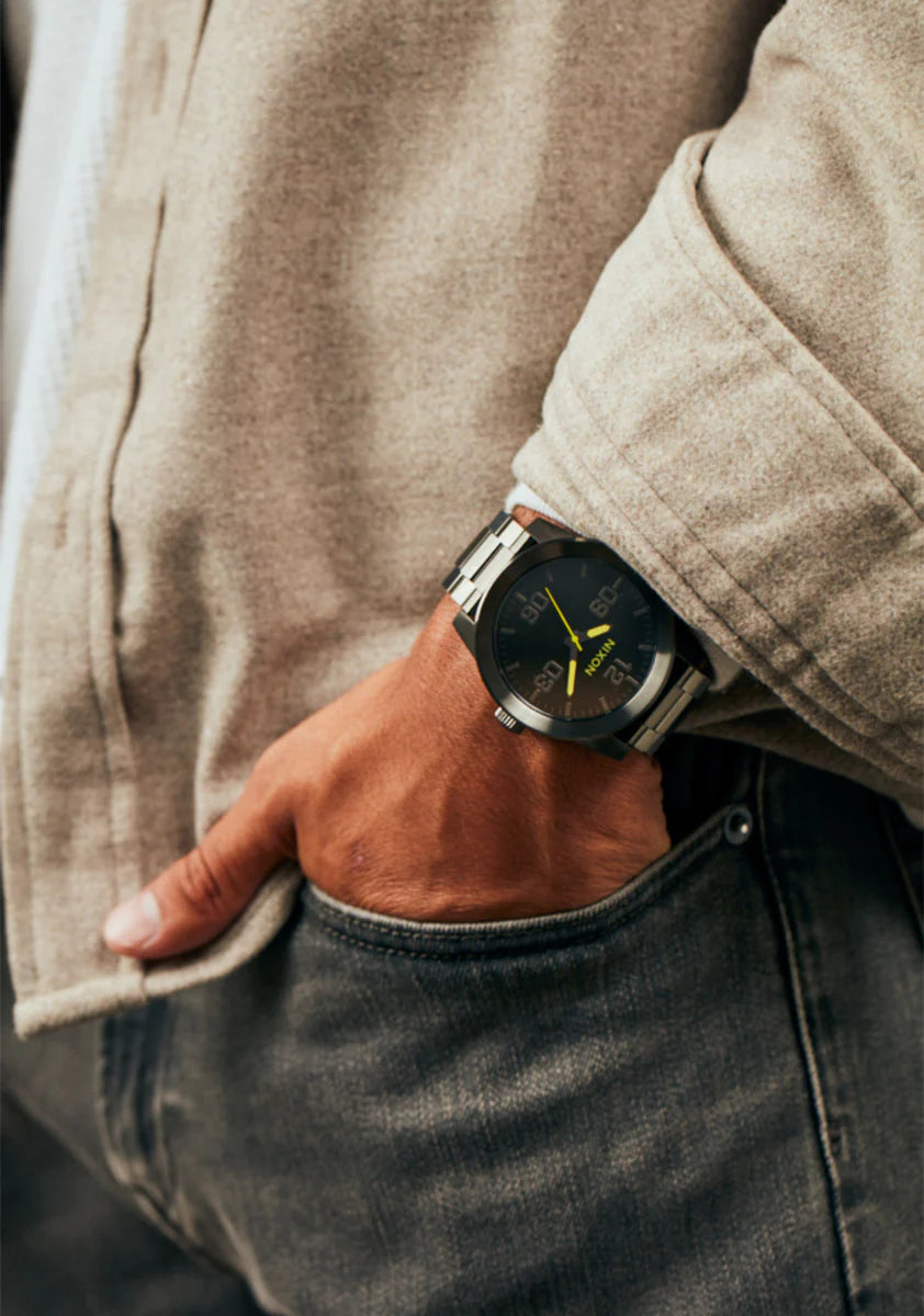 NIXON Corporal SS  Black Gunmetal / Lime A346-5002-00