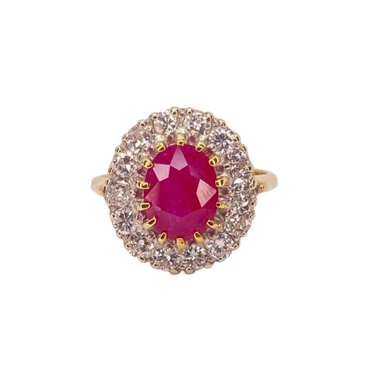 14K Yellow Gold Natural Ruby Ring