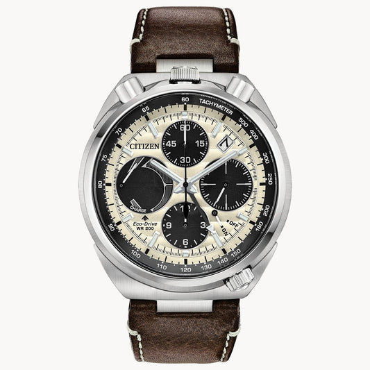 Citizen Bullhead Tsuno Chronograph Racer Limited Edition Ivory Watch AV0079-01A