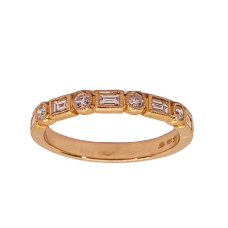 14K Rose Gold Womens Diamond Ring