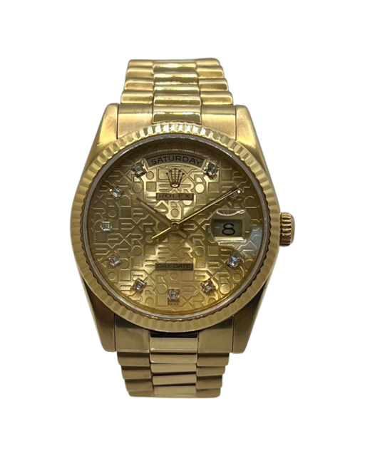 Rolex Day-Date President Jubilee Factory Set Diamond Dial 36mm 118238