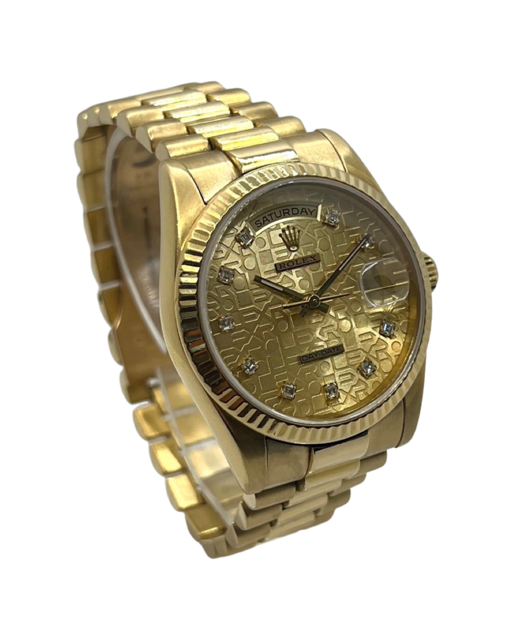 Rolex Day-Date President Jubilee Factory Set Diamond Dial 36mm 118238