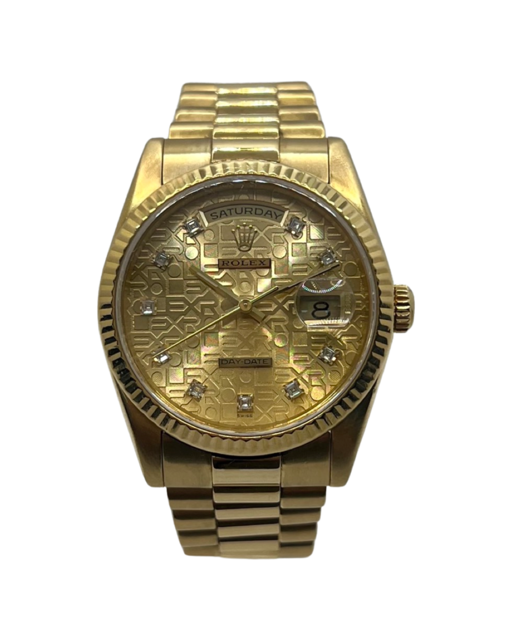 Rolex Day-Date President Jubilee Factory Set Diamond Dial 36mm 118238