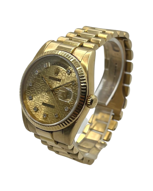 Rolex Day-Date President Jubilee Factory Set Diamond Dial 36mm 118238