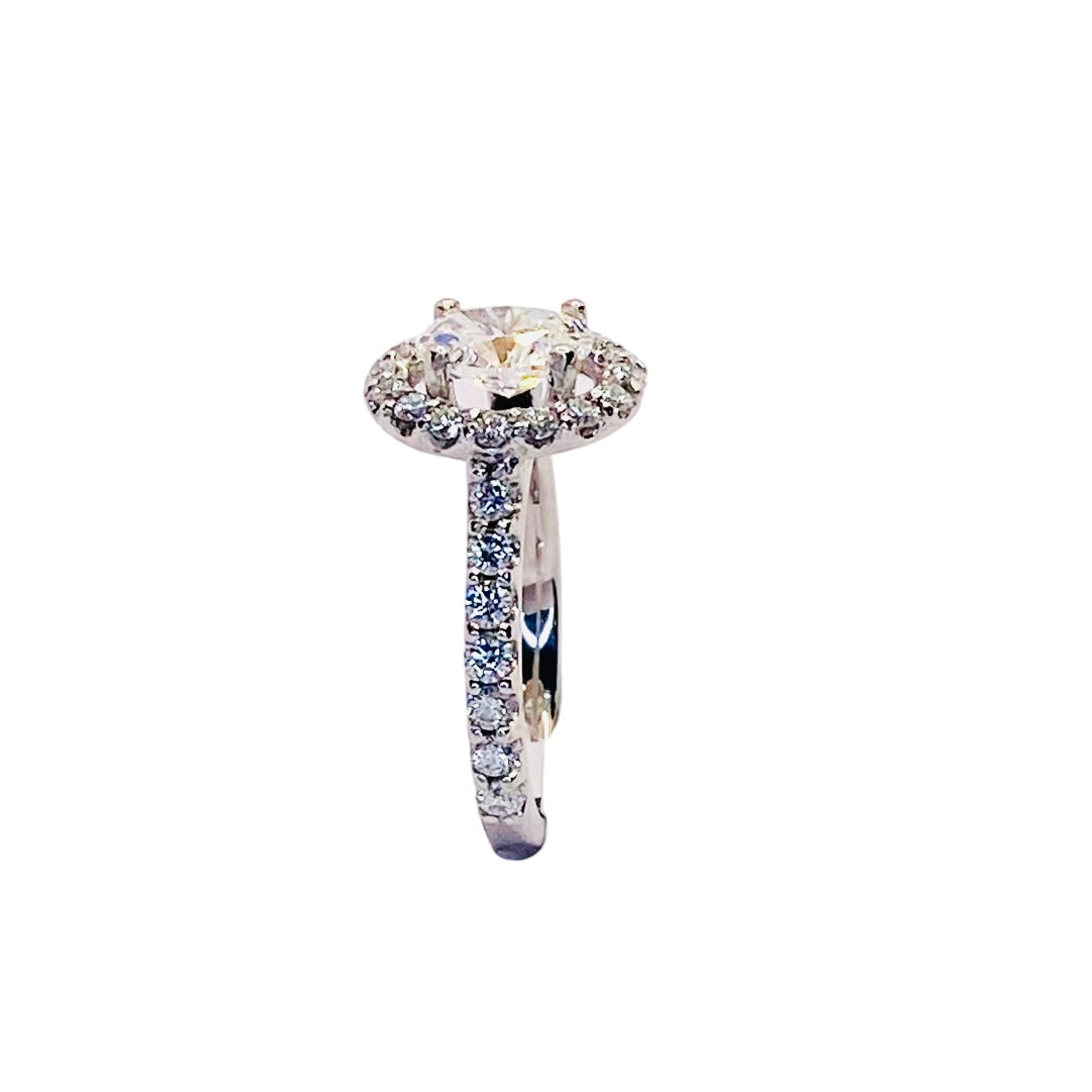 Platinum Oval Diamond Engagement Ring