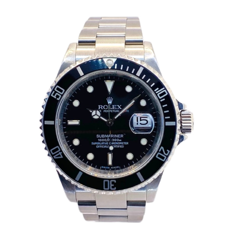 Rolex Submariner 40 Date 16610 Rehaut Engraved Bezel