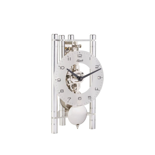 Hermle LAKIN Table Clock Silver/White 23025X40721