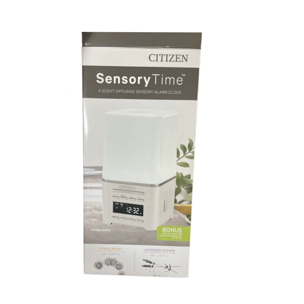 Citizen Sensory Time Scent Diffusing Sensory Alarm Clock CC1036 White